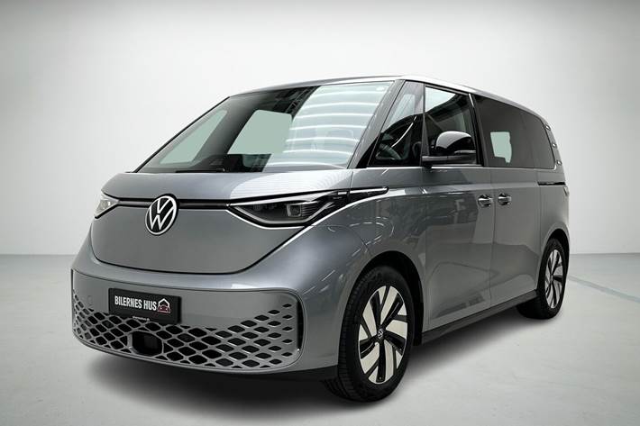 Sølv VW ID.Buzz fra 2023 set udefra
