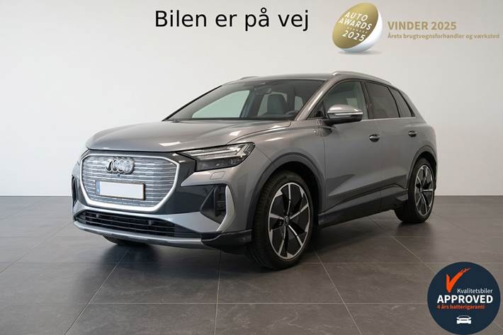 Grå Audi Q4 fra 2021 set udefra