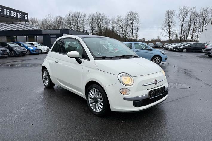 Hvid Fiat 500 fra 2014
