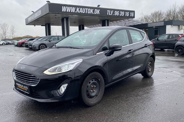 Sort Ford Fiesta fra 2020 set udefra