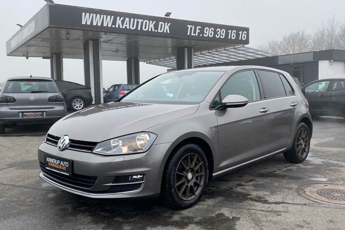 Grå VW Golf fra 2016 set udefra