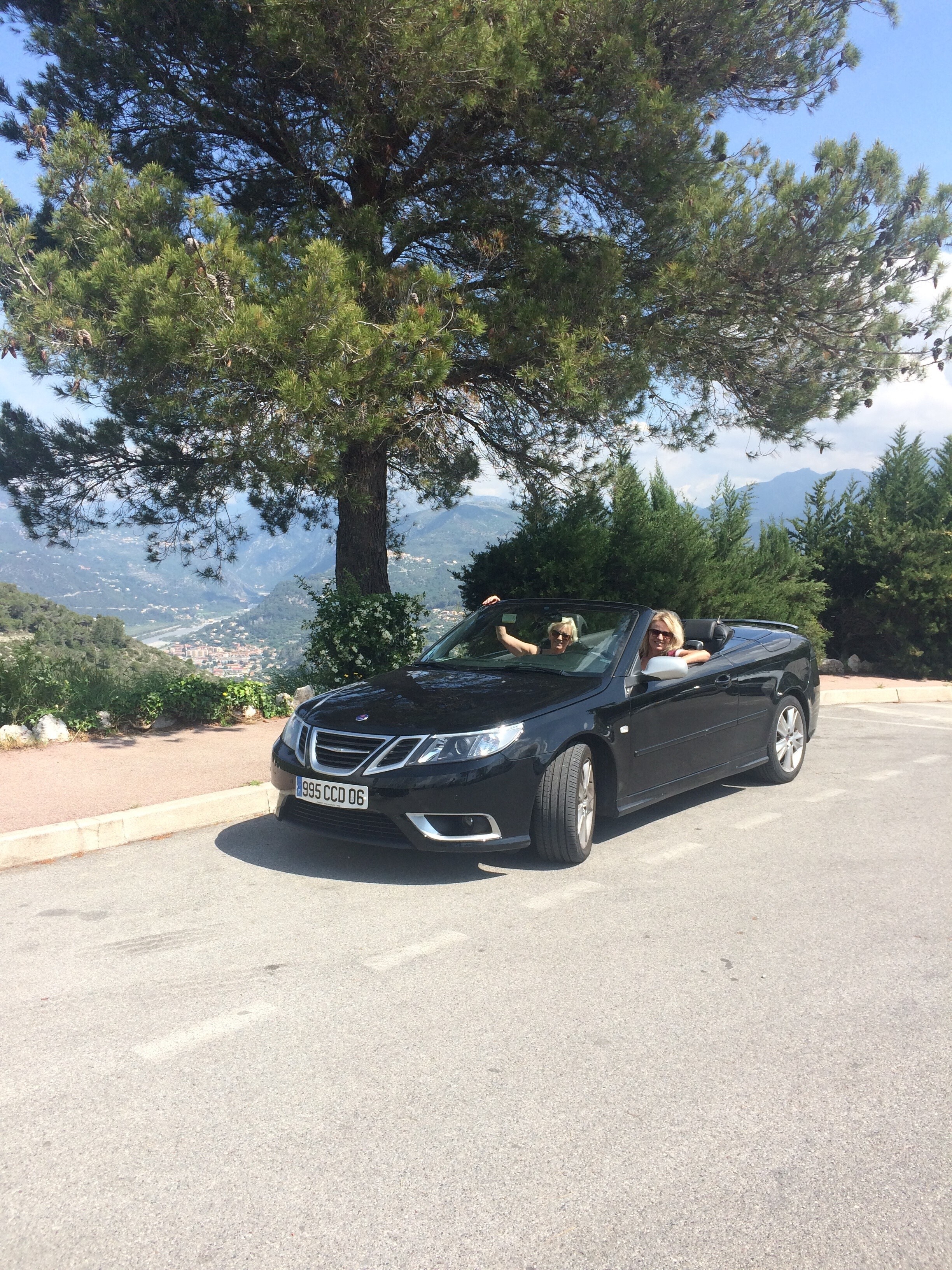 Sort Saab 9-3 Cabriolet fra 2008