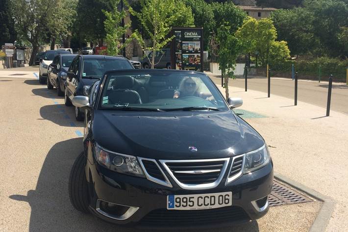 Sort Saab 9-3 Cabriolet fra 2008