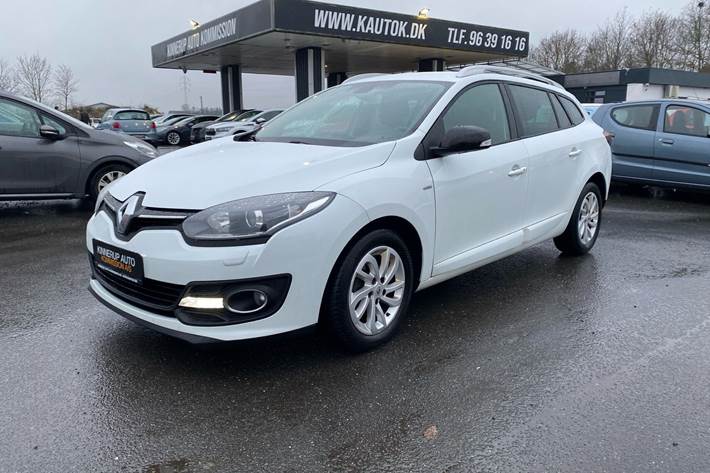 Hvid Renault Mégane fra 2015 set udefra