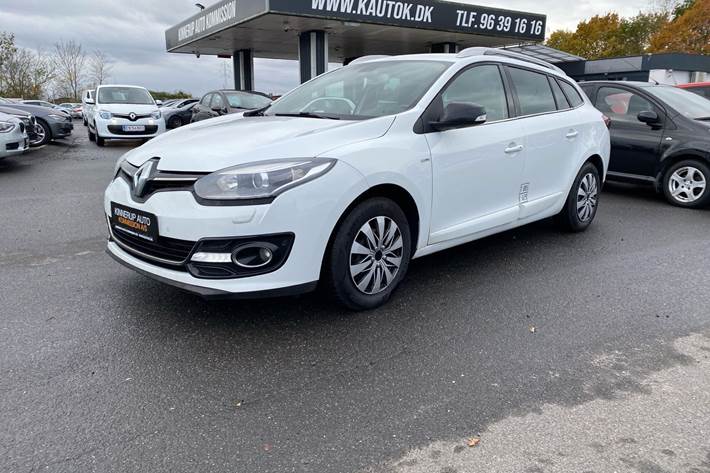 Hvid Renault Mégane fra 2014 set udefra