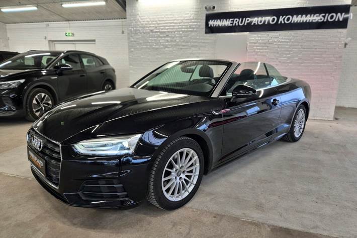 Sort Audi A5 fra 2019 set udefra