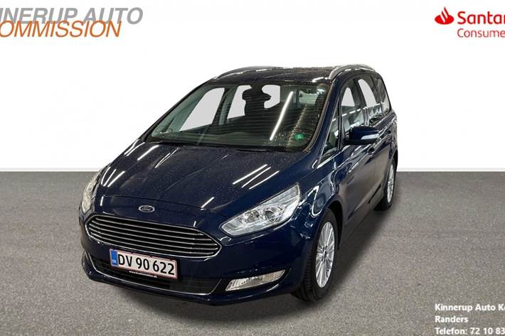 Blå Ford Galaxy fra 2018 set udefra