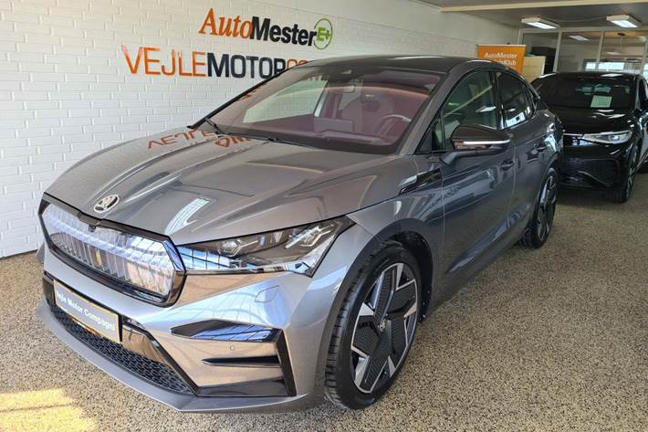 Grå Skoda Enyaq fra 2023