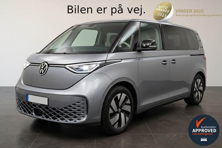 Sølv VW ID.Buzz fra 2023 set udefra