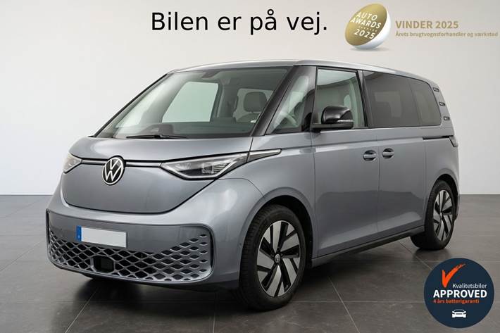 Sølv VW ID.Buzz fra 2023 set udefra