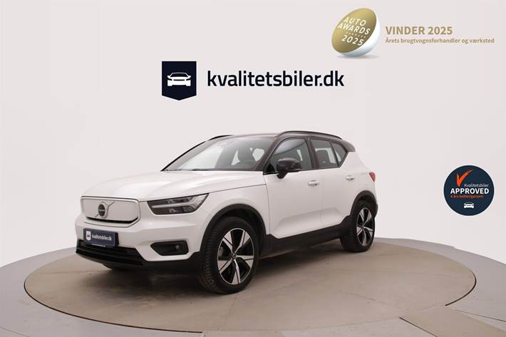 Hvid Volvo XC40 fra 2020 set udefra
