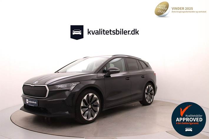 Sort Skoda Enyaq fra 2021 set udefra