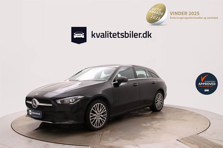 Sort Mercedes CLA250 e fra 2022 set udefra