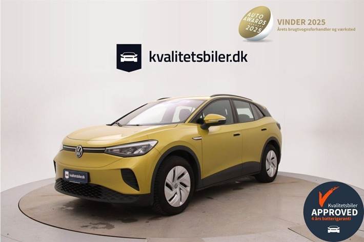 Gul VW ID.4 fra 2021 set udefra