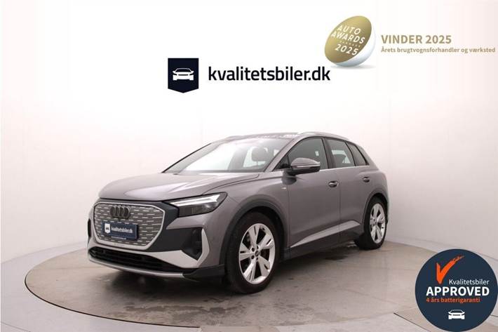 Grå Audi Q4 fra 2022 set udefra