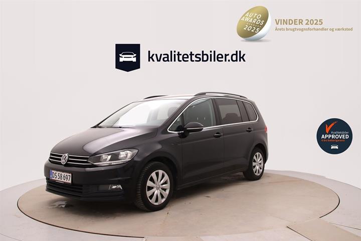 Sort VW Touran fra 2018 set udefra