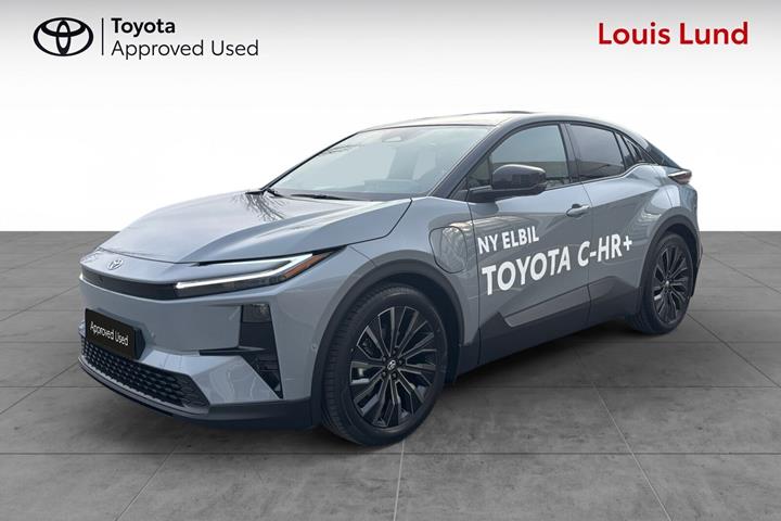 Grå Toyota C-HR+ fra 2026 set udefra