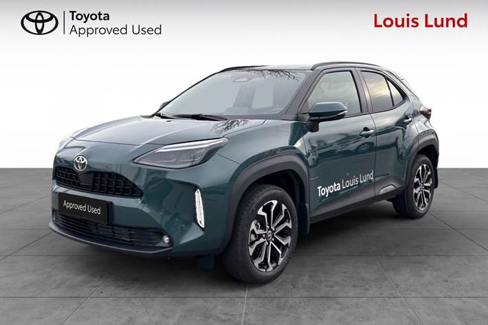 Grøn Toyota Yaris Cross fra 2026 set udefra