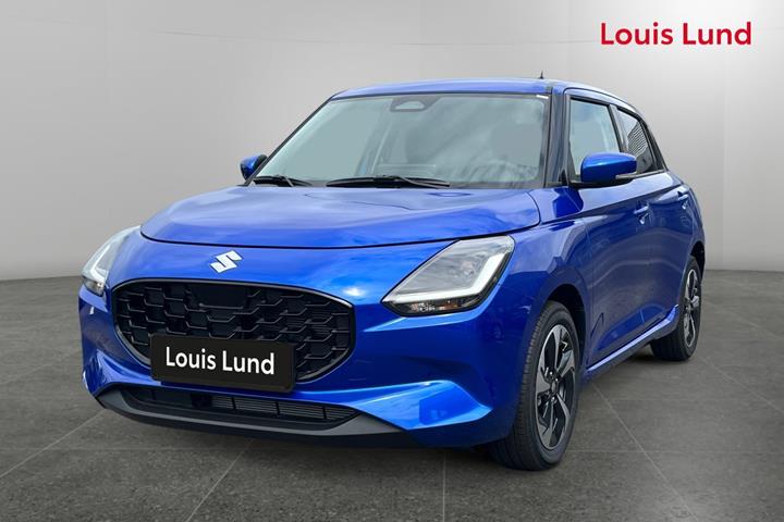 Blå Suzuki Swift fra 2026 set udefra