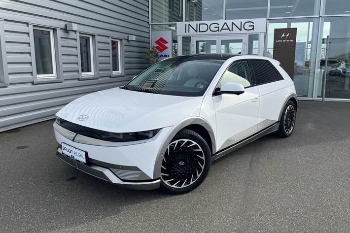 Hvid Hyundai Ioniq 5 fra 2021 set udefra