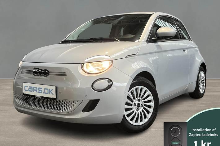 Blå Fiat 500e fra 2024
