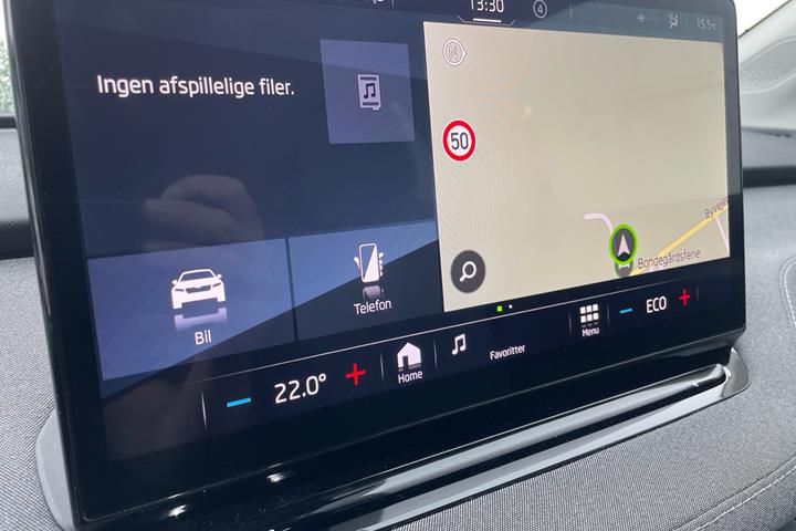 Blå Skoda Enyaq iV fra 2021