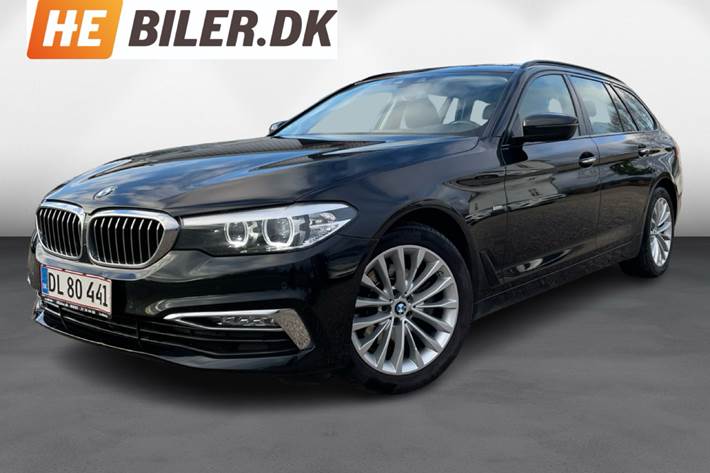Sort BMW 520d fra 2018 set udefra