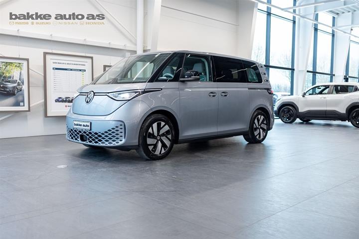 Sølv VW ID.Buzz fra 2023 set udefra