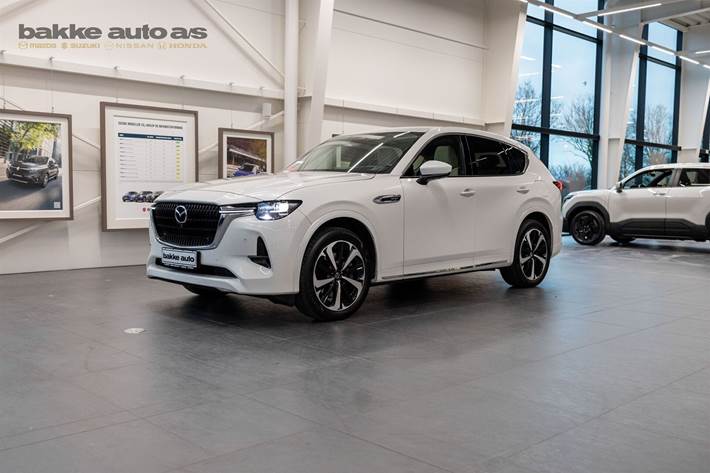 Hvid Mazda CX-60 fra 2022 set udefra