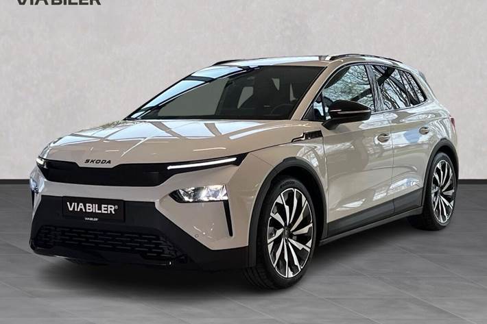 Hvid Skoda Elroq fra 2025 set udefra