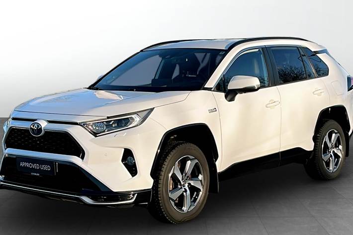 Hvid Toyota RAV4 Plug-in fra 2020 set udefra