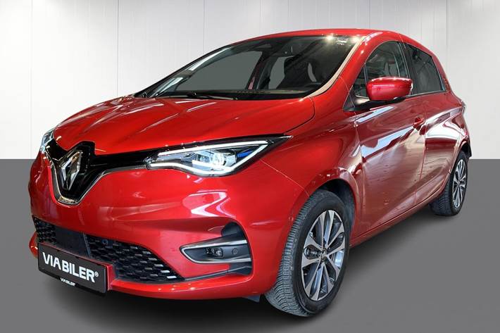 Rød Renault Zoe fra 2022 set udefra