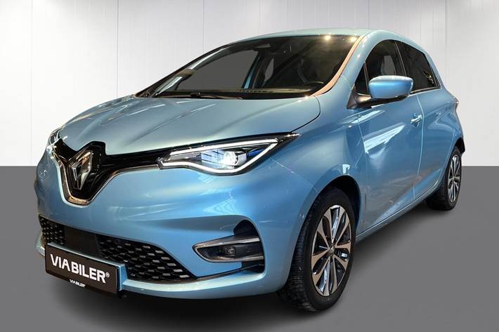 Blå Renault Zoe fra 2022 set udefra