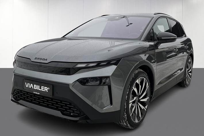Grå Skoda Elroq fra 2025 set udefra