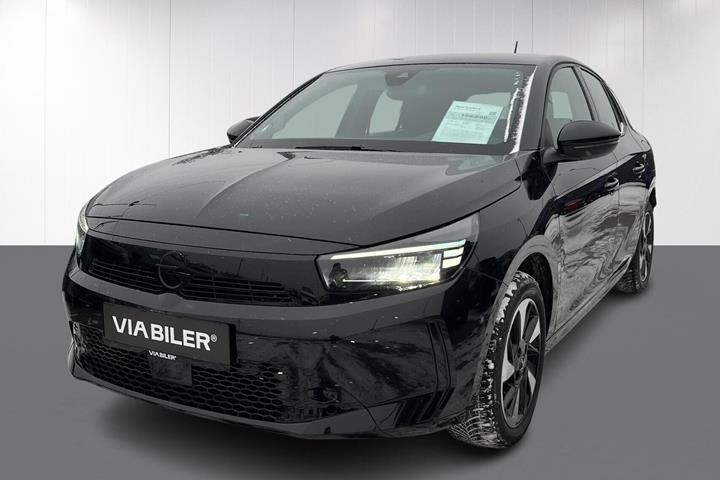 Sort Opel Corsa-e fra 2024 set udefra