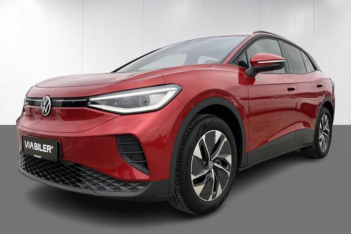 Rød VW ID.4 fra 2025 set udefra