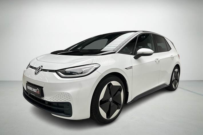 Hvid VW ID.3 fra 2021 set udefra