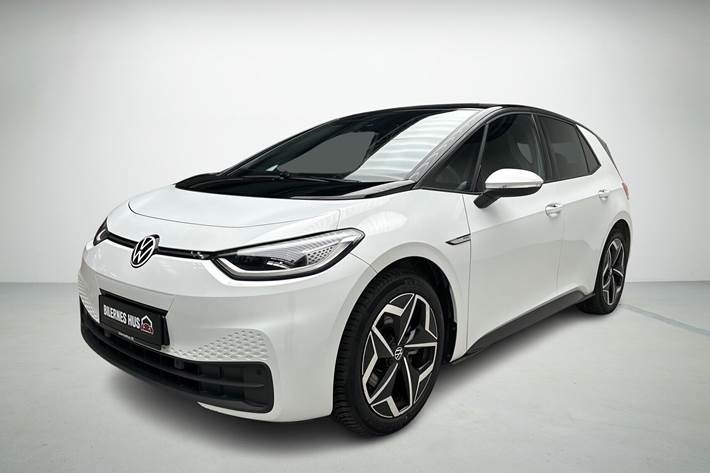 Hvid VW ID.3 fra 2021 set udefra