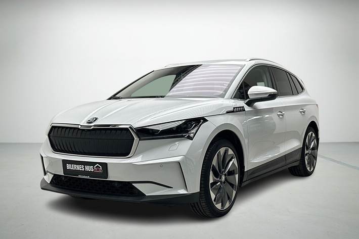 Hvid Skoda Enyaq fra 2021