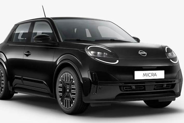 Sort Nissan Micra fra 2025 set udefra