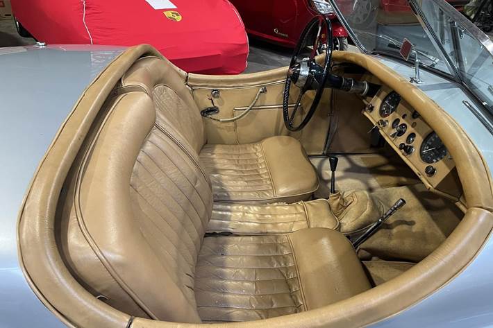 Sølv Jaguar XK fra 1953