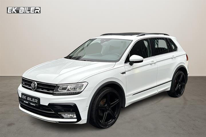 Hvid VW Tiguan fra 2017 set udefra