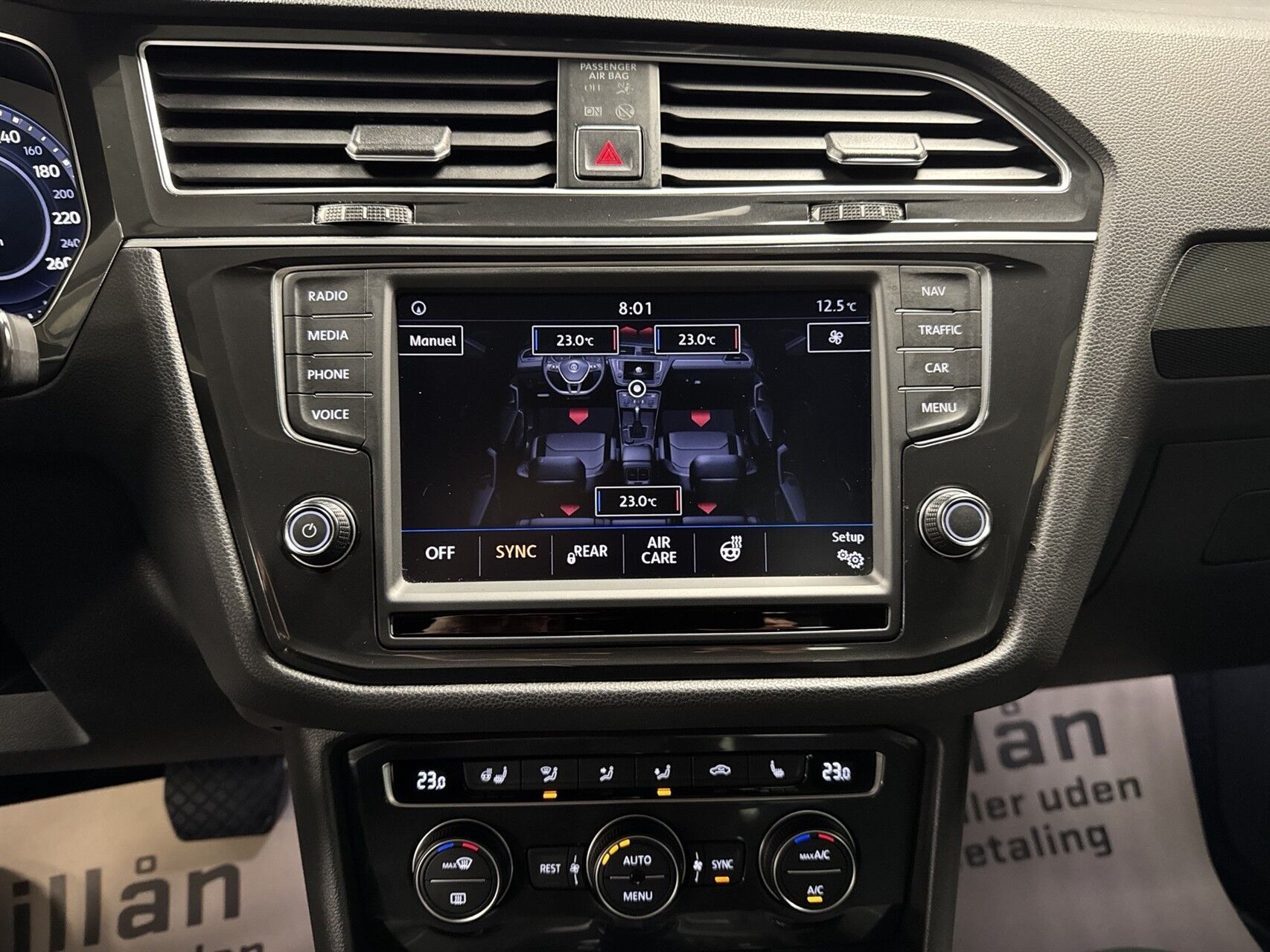 Hvid VW Tiguan fra 2017