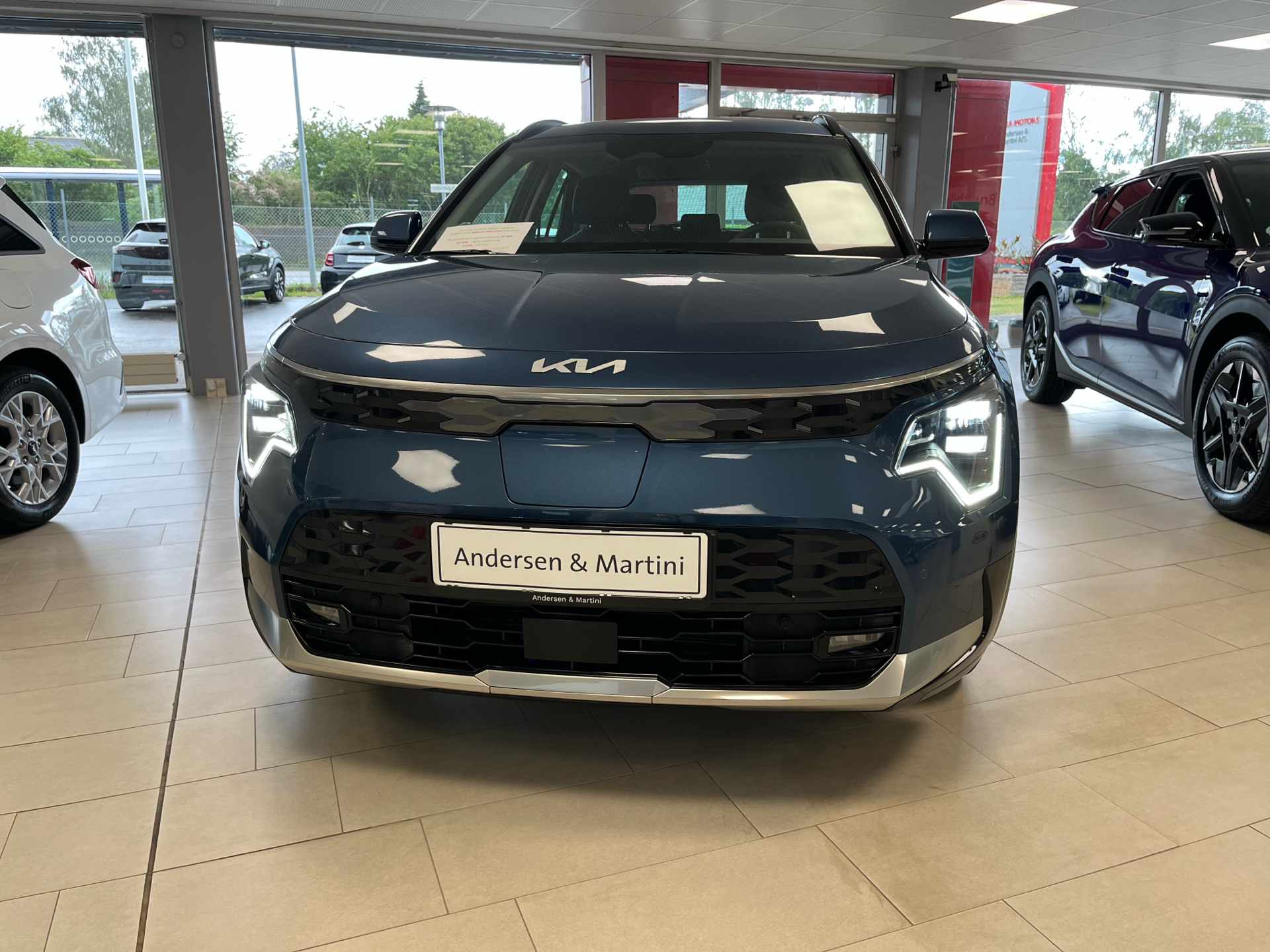Blå Kia Niro EV fra 2025