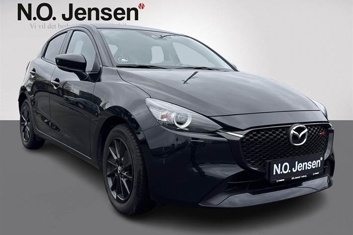 Sort Mazda 2 fra 2024 set udefra