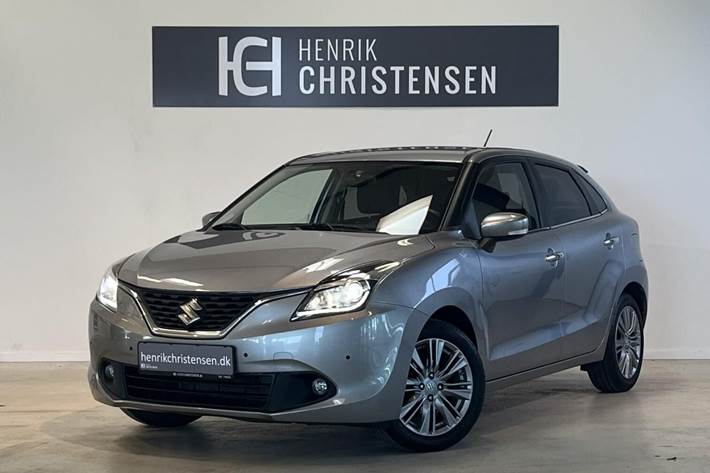 Sølv Suzuki Baleno fra 2019 set udefra