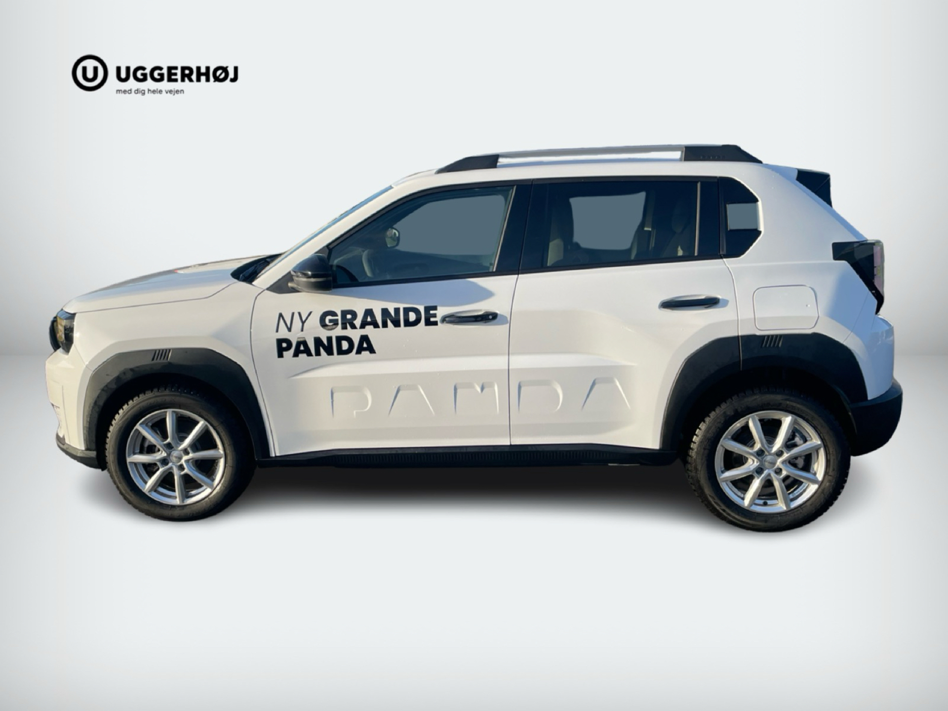 Hvid Fiat Grande Panda fra 2025 set udefra