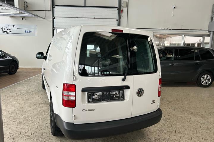Hvid VW Caddy Maxi fra 2013