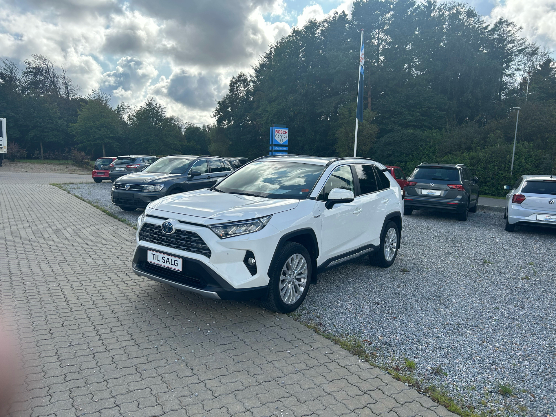 Hvid Toyota RAV4 fra 2019
