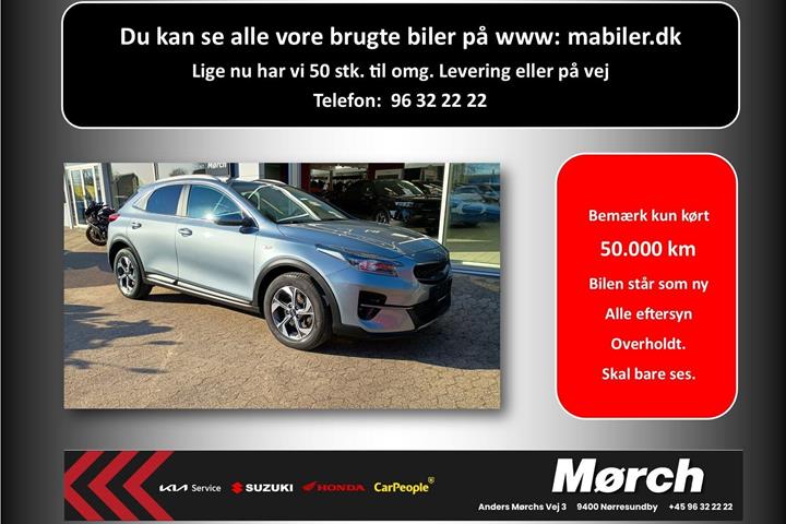 Sølv Kia XCeed fra 2021 set udefra